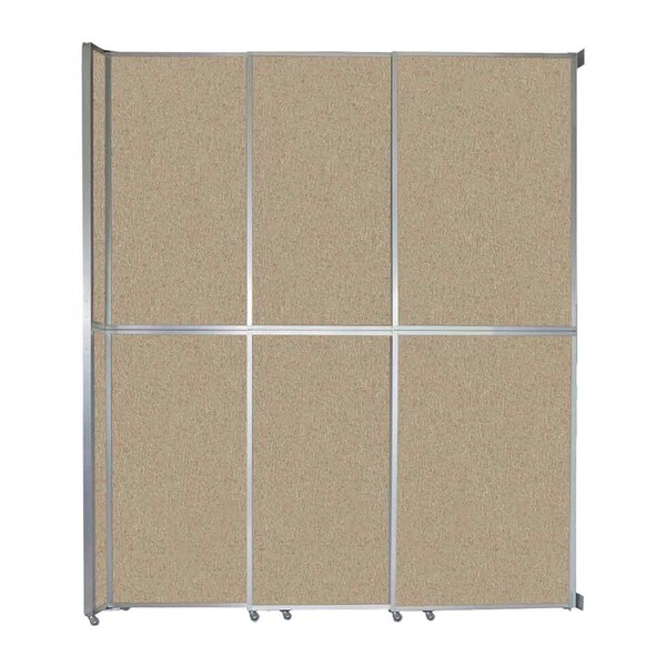 Versare Operable Wall Sliding Room Divider 9'9" x 12'3" Rye Fabric